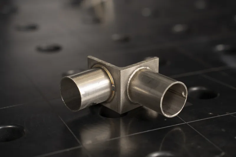 Comparison of weld without wire (right) and with wire (left)