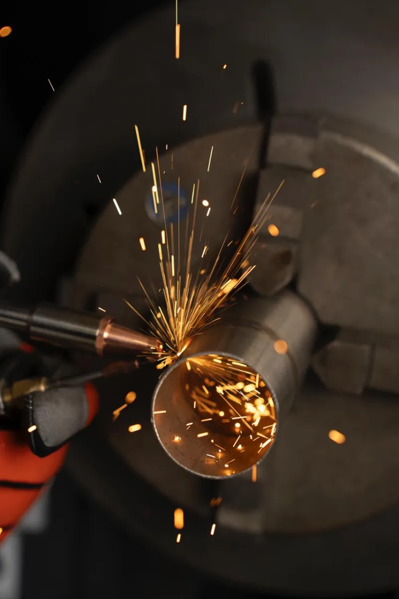 Laser welding in a rotary positioner